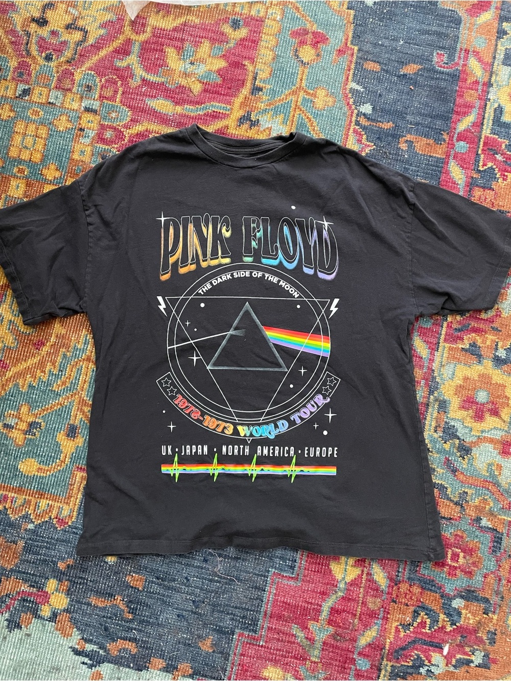 Pink Floyd Dark Side of the Moon World Tour Graphic T-Shirt XS